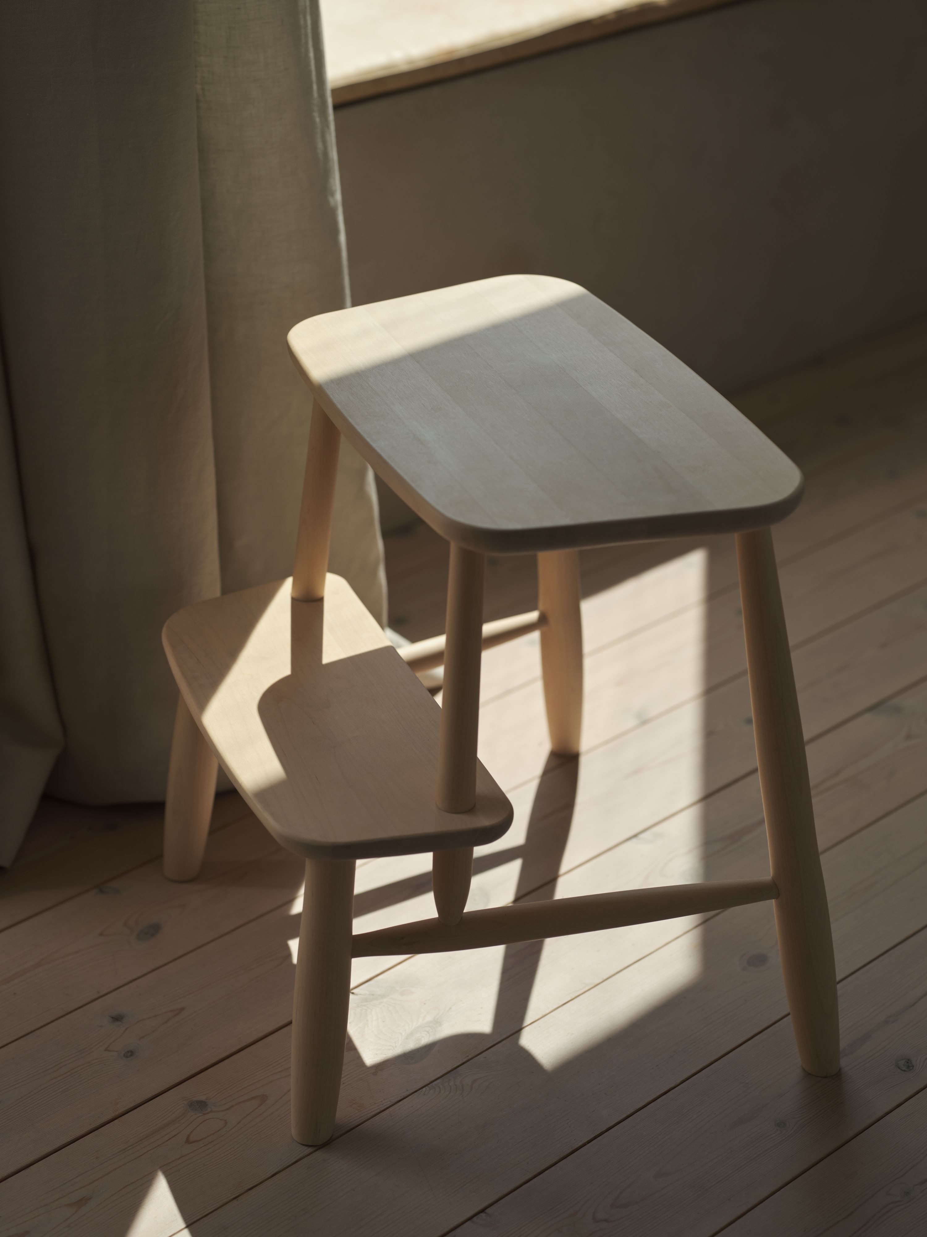 step stool in birch