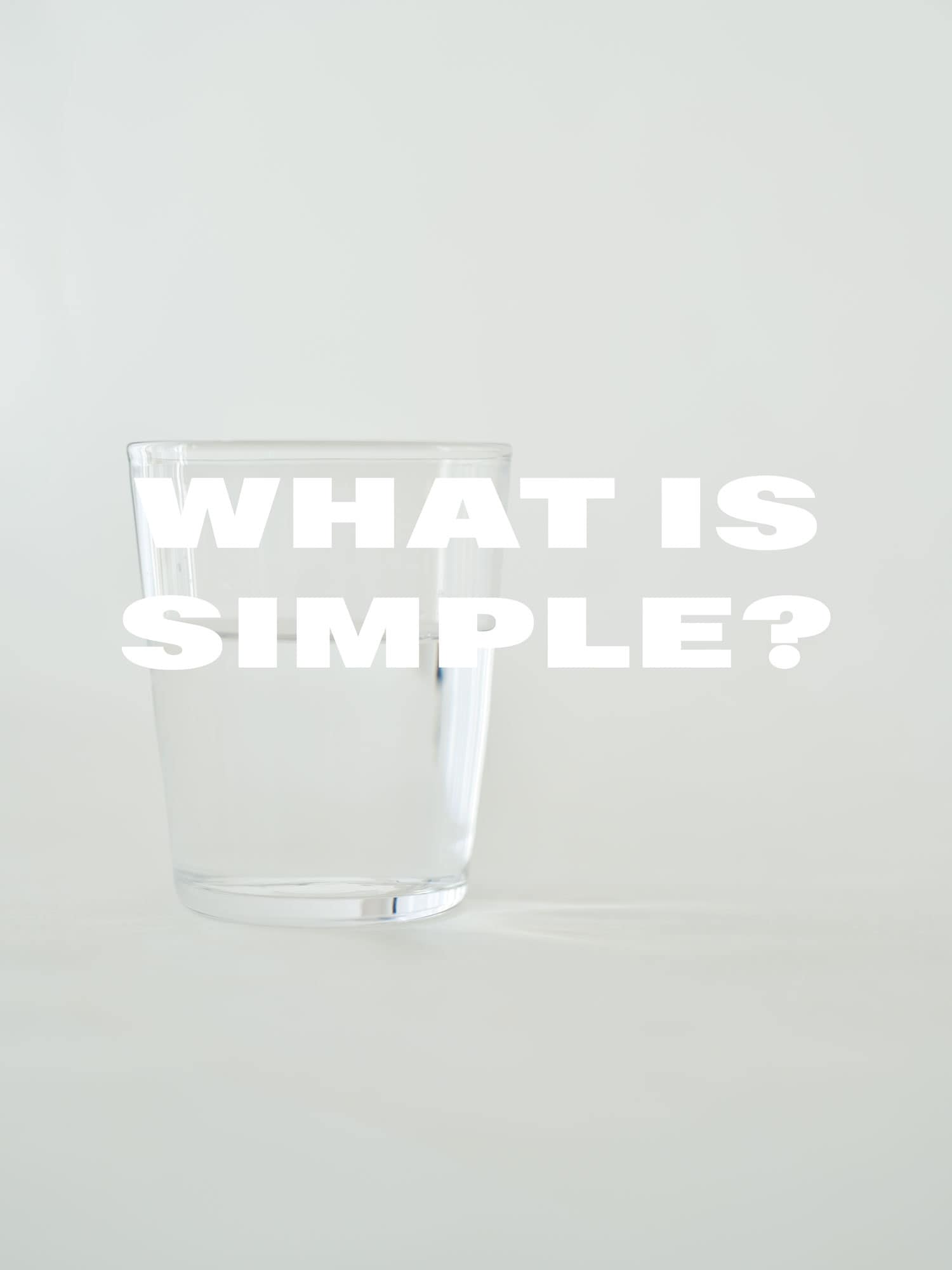 a glass of water and logo what is simple?