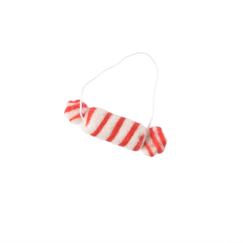 Christmas Ornament Red & White Candy