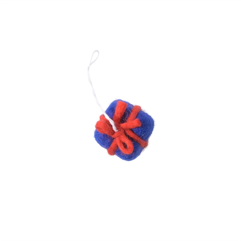 Christmas Ornament Blue & Red Present