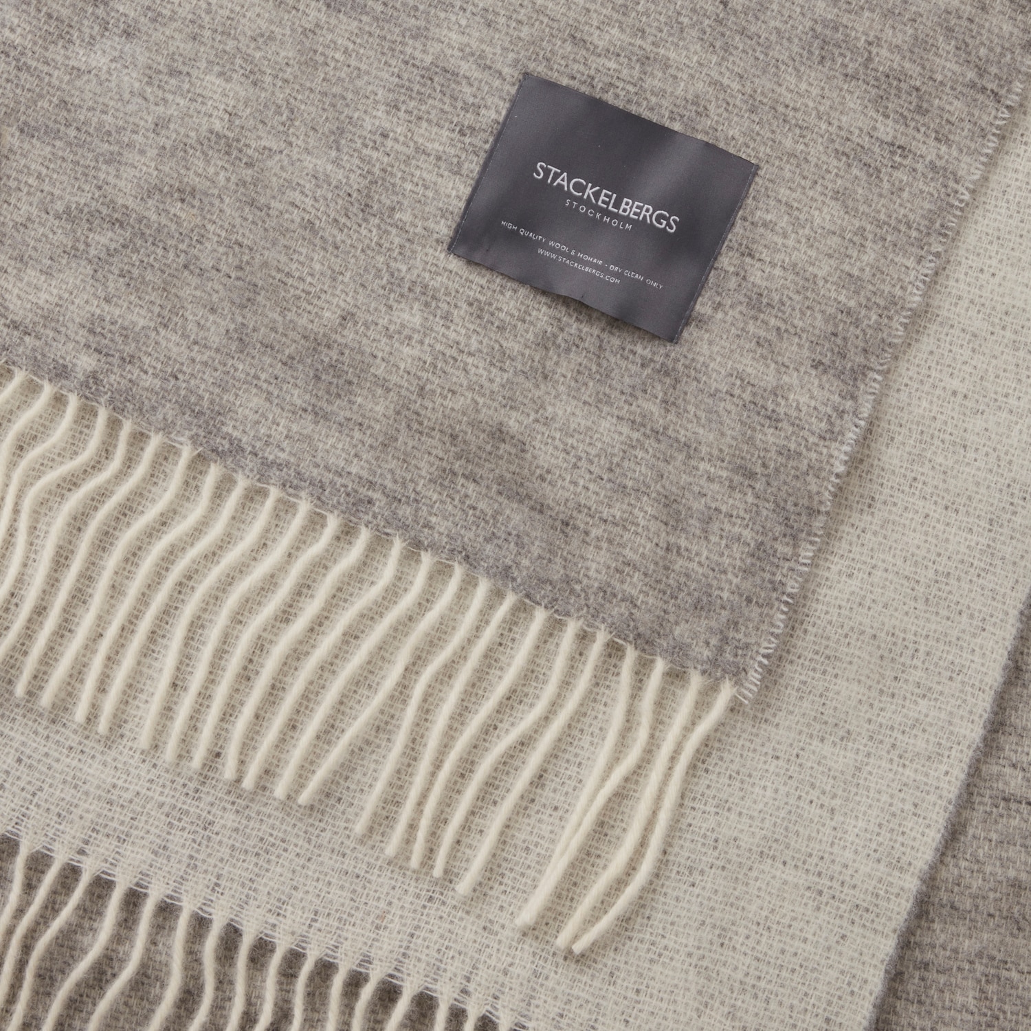 Lambswool Blanket Grey/Offwhite