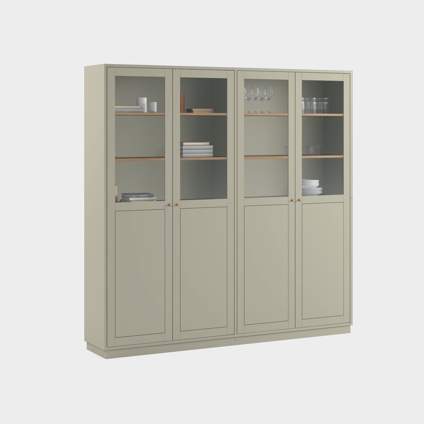 Massiv glass display cabinet