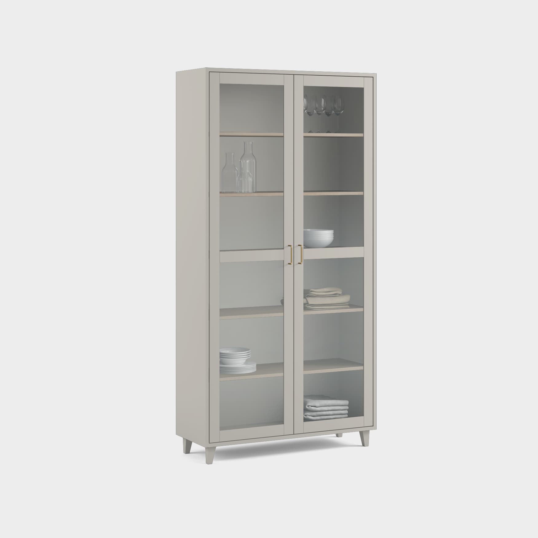 Massiv glass display cabinet