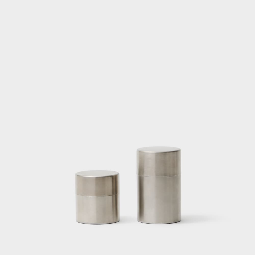 Tea canister stainless steel low