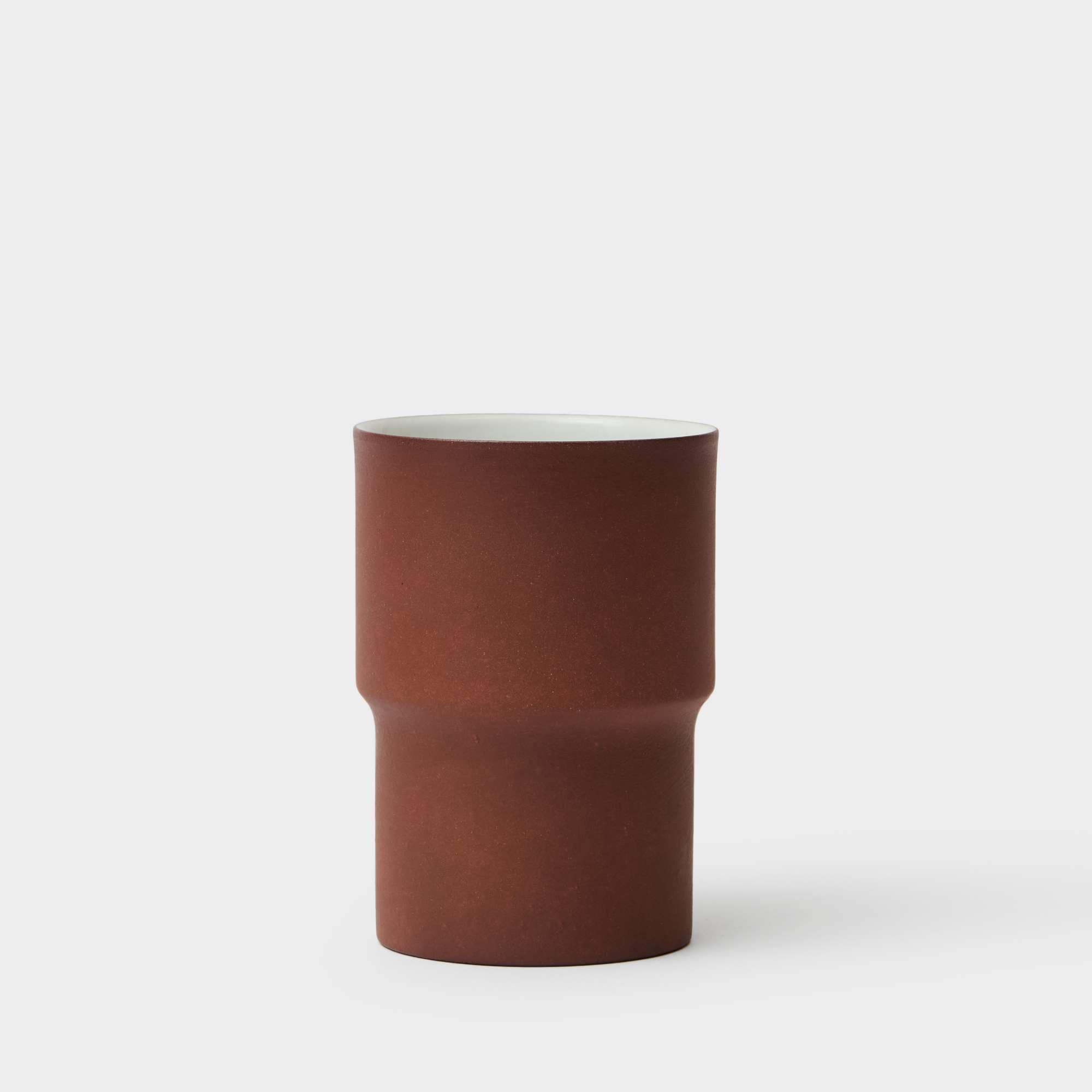 Mug terracotta/white 30 cl