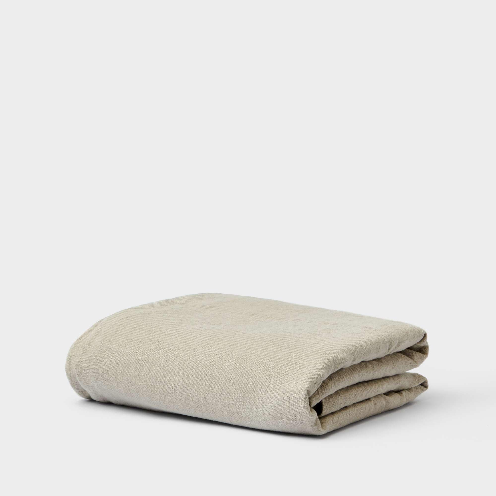 Coarse linen bedspread
