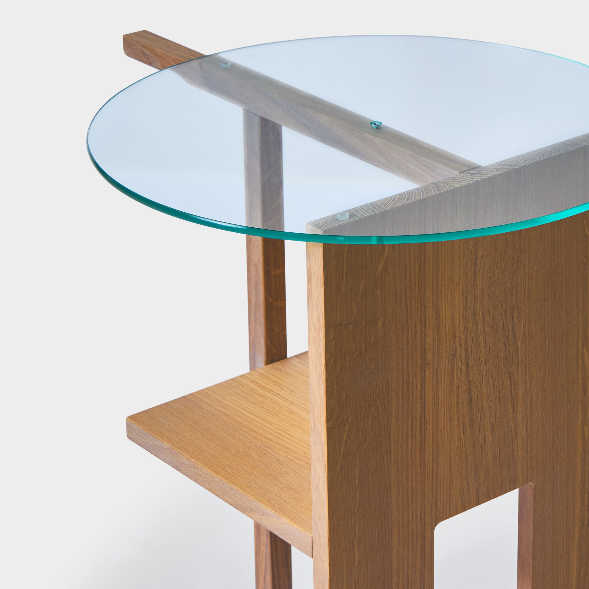 Wheeled Magazine Table Oak