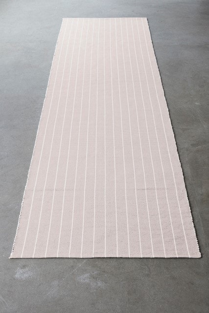 Ribbed mat - pinstripe beige/off white