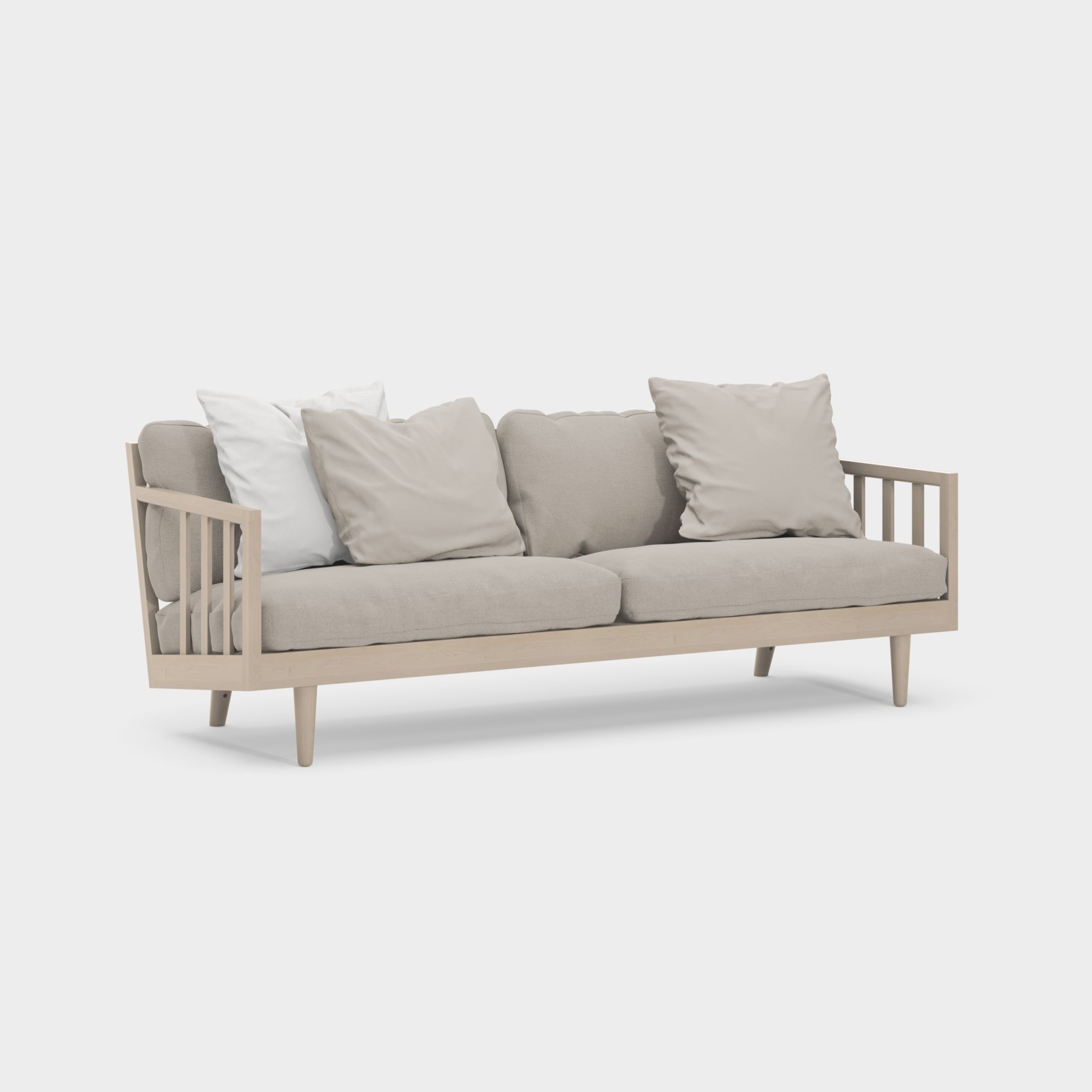 Wooden sofa Straight